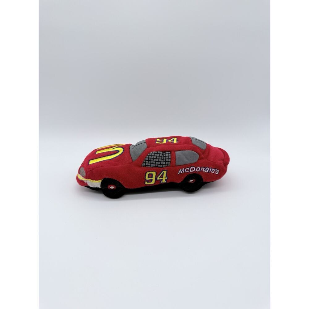 McDonalds Red Racecar Plush Car PJ Toys Inc 1994 Logo Embroidered Toy 8” No Tag